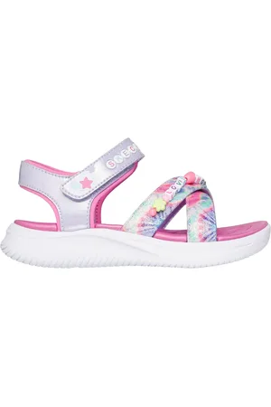 Skechers Dziewczęce Jumpsters SandaÅ‚y - Tie Dye BFFs w Lawendowy/Wielokolorowy