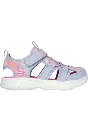 Skechers Dziewczęce Flex Splash - Daylight Shimmer w Lawendowy/Jaskrawy Roz