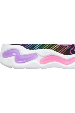 Skechers Dziewczęce S Lights: Wavy Beams w Czarny/Wielokolorowy