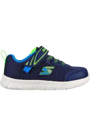 Skechers Dzieci Comfy Flex - Mini Trainers w Granatowy/Limonkowy