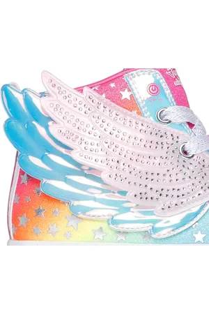 Skechers Dziewczęce Twinkle Toes: Twi-Lites 2.0 - Dreamy Wings w Jaskrawy Roz/Wielokolorowy