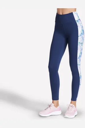 Skechers Kobiety GO WALK Seascape Floral Full Length High-Waisted legginsy w Fioletowy/Turkusowy