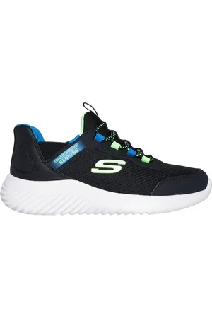 Skechers Dzieci Slip-ins: Bounder - Brisk-Burst w Czarny/Niebieski/Limonkowy