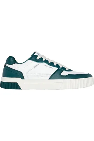 Skechers Mężczyźni Jade - Strane w Bialy/Zielony