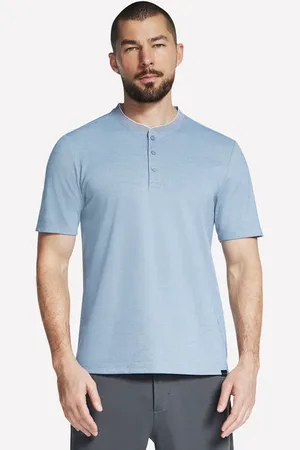 Skechers Mężczyźni Off Duty krótkie Sleeve Henley w