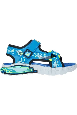 Skechers Dzieci Mega-Splash 4K w Czarny/Niebieski/Limonkowy