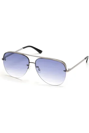 Skechers Semi-Rimless Metal Aviator w Metaliczny/Czarny