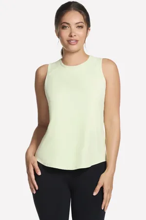 Skechers Kobiety Stride Performance Tank w Jasny Szary/Limonkowy
