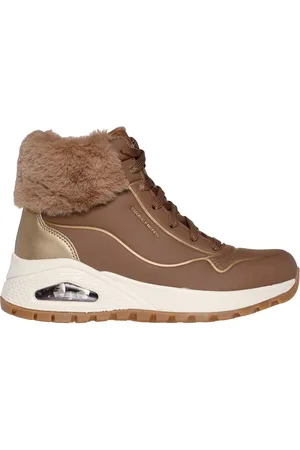 Skechers Kobiety Uno Rugged - Fall Shimmer w Szarobrazowy/Zloty