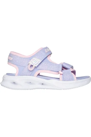Skechers Dziewczęce S-Lights: Sola Glow SandaÅ‚y w Lawendowy/Jasny Roz