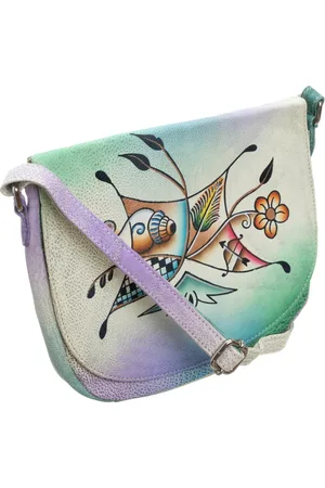 HERS Listonoszka ręcznie malowana beżowa LB-1901-ART-09 BEIGE
