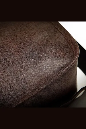 Solier Męska torba na ramię, torba na laptop S13 ciemnobrązowa