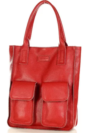 Marco mazzini Shopper bag skórzany c. czerwony s131z