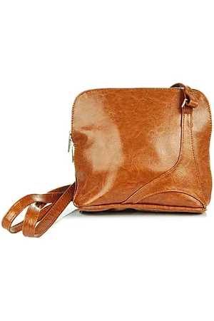 Dan-a Torebka skórzana listonoszka T201 camel