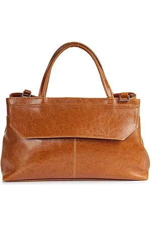 Dan-a Torebka skórzana damska kuferek T146 camel
