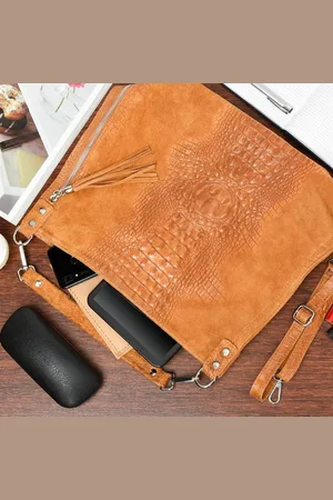 Beltimore Shopperka skórzana W10 camelowa
