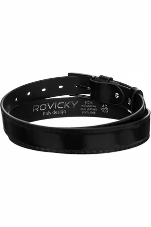 ROVICKY Pasek skórzany [DH] PLW-13 czarny