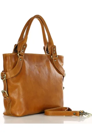 MAZZINI Kuferek skórzany MARCO 418a camelowy