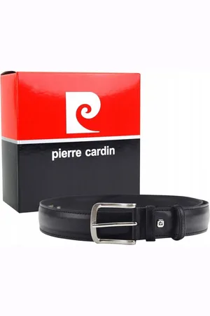 Pierre Cardin Pasek skórzany [D] 6209 NERO czarny