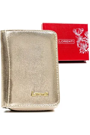 LORENTI Portfel skórzany 5157-BLA złoty
