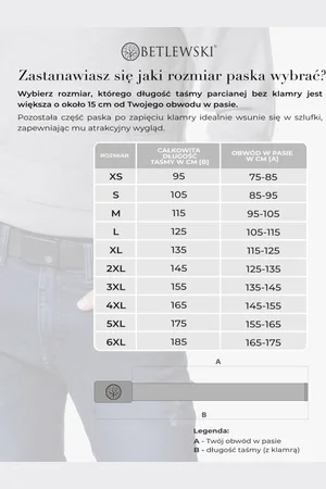 Betlewski Pasek parciany PRC-01_SR-3 4XL czarny