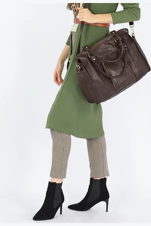 Marco mazzini Shopper skórzany czekoladowy vs114c