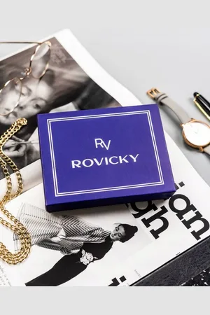 ROVICKY Portfel skórzany RV-70613-9-BCA czerwony