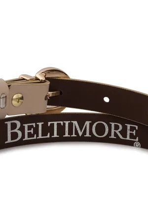 Beltimore Pasek skórzany r.85-100 cm O25 beżowy