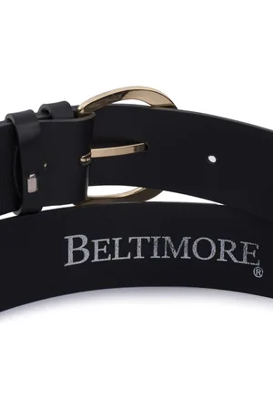 Beltimore Pasek skórzany r.85-100 cm D83 czarny
