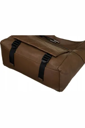 Eleganci Miejska shopperka E169 brązowa