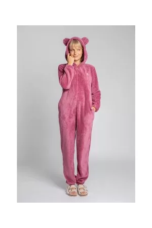 Lalupa Kombinezony LA006 Fluffy Knit Onepiece Onesie - wrzosowy