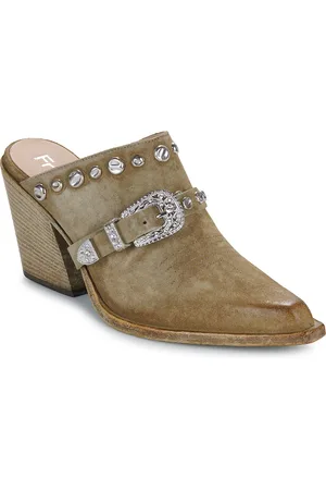 Fru.it Klapki 8586-944-CUOIO-GREZZO-VELOUR-PLANET