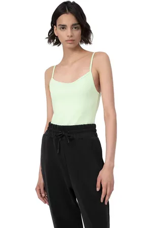 4F Bezrękawnik, crop-top damski SS23TTSHF346