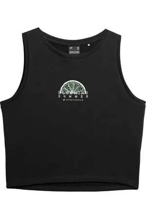 4F Bezrękawnik, crop-top damski SS23TTSHF570