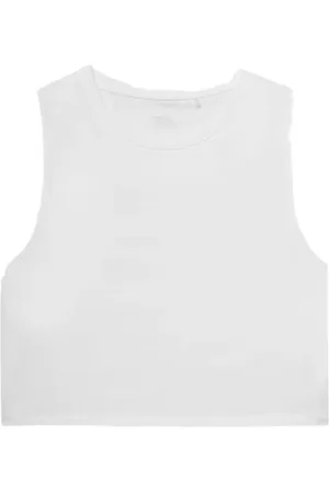 4F Bezrękawnik, crop top damski WSS24TSLEF071
