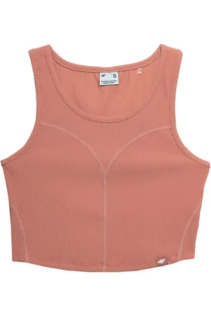 4F Bezrękawnik, crop-top damski SS23TTSHF330