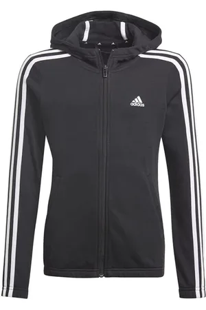 adidas Bluza juniorska Girls Essentials 3-stripes Full-Zip Hoodie