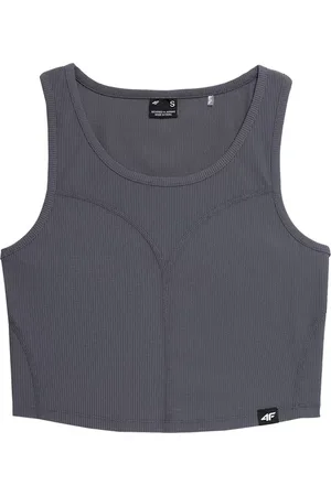 4F Bezrękawnik, crop-top damski SS23TTSHF330