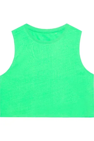 4F Bezrękawnik, crop top damski WSS24TSLEF071