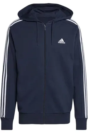 adidas Bluza męska Essentials French Terry 3-Stripes Full-Zip Hoodie
