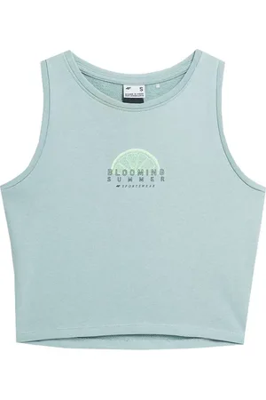 4F Bezrękawnik, crop-top damski SS23TTSHF570