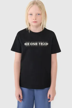4F T-shirt bawełniany koszulka chłopięca JWSS25TTSHM2186 czarna