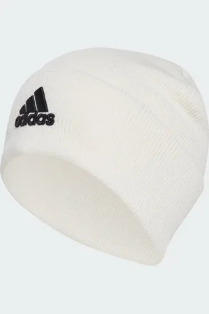 adidas Czapka beanie bawełniana sportowa IY7666 biała