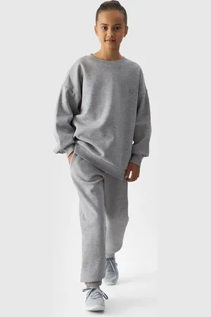 4F JUNIOR Spodnie dresowe unisex U0920 szare