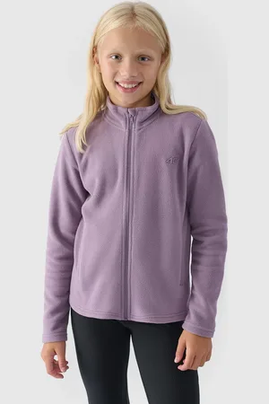 4F Bluza polarowa dla dziewczynki F261 fioletowa