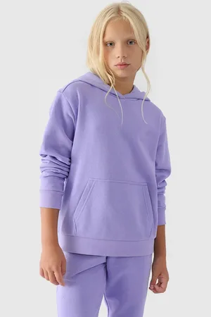 4F Bluza dresowa dziewczęca F1315 niebieska