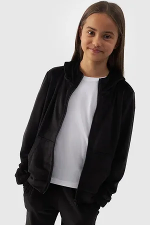 4F JUNIOR Bluza rozpinana F1217 czarna