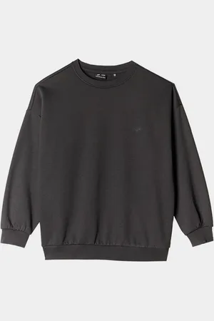 4F Bluza dziecięca bez kaptura JWAW24TSWSU1432 szara