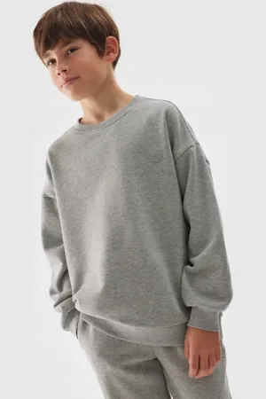 4F Bluza dziecięca dla chłopca JWAW24TSWSU1432 szara