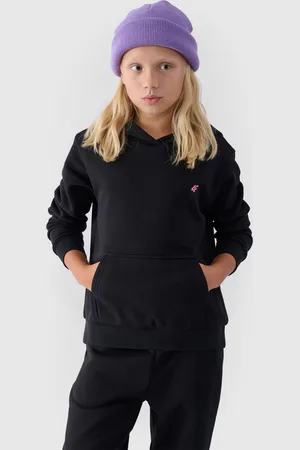 4F Bluza dresowa dziewczęca F1315 czarna